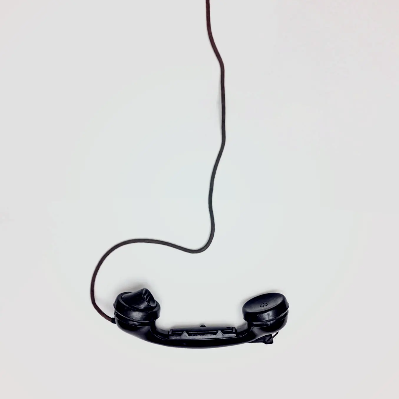 black corded telephone